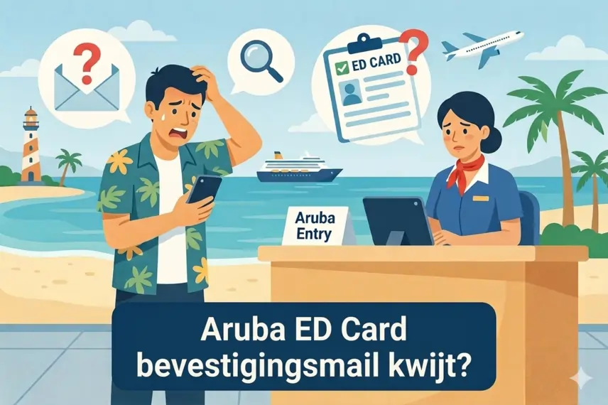 Aruba ED Card bevestigingsmail: wat te doen als je deze niet ontvangt ✅