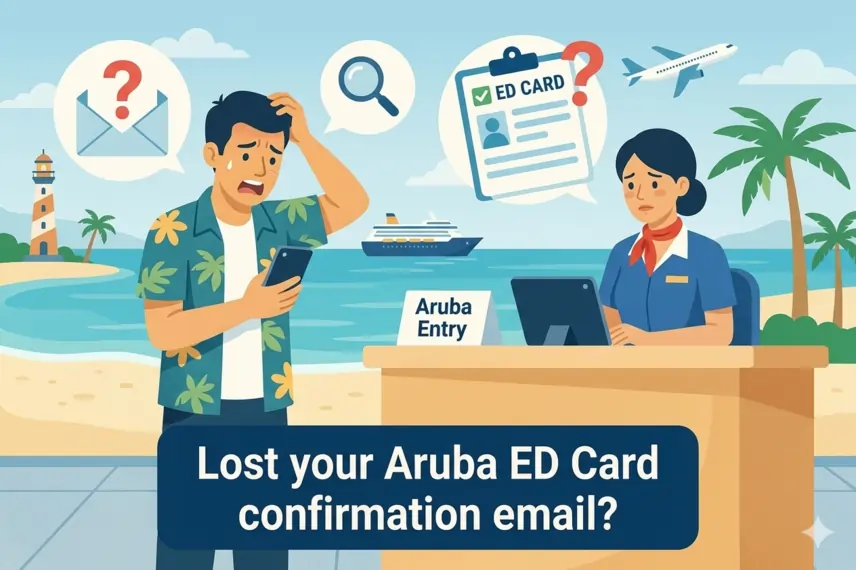 Aruba ED Card confirmation email: what to do if it doesn’t arrive ✅