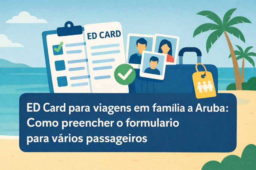 Cartão Aruba ED para famílias: Registo de múltiplos passageiros