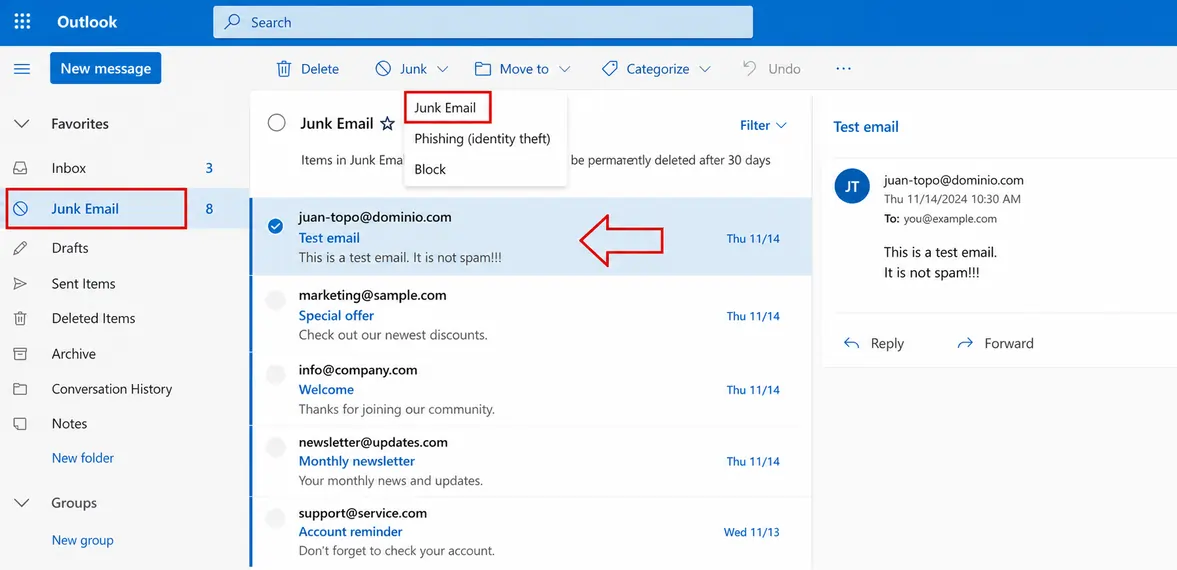 Check your spam folder