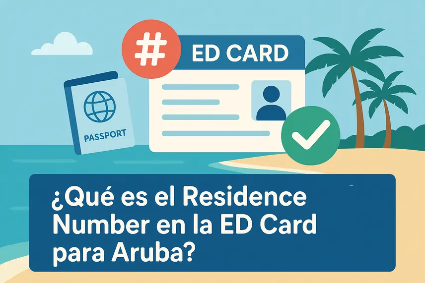 ¿Qué es el residence number en la ED Card de Aruba?