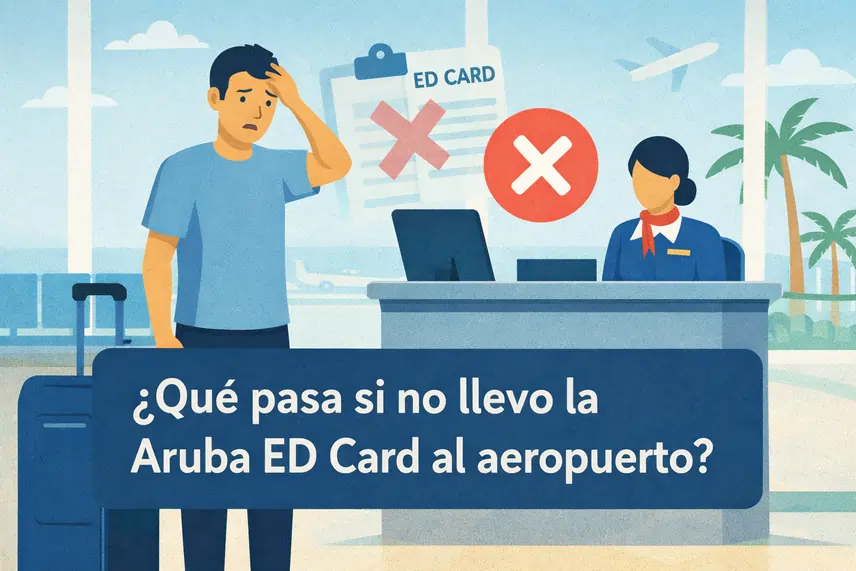 ¿Sin la Aruba ED Card en el aeropuerto? Solución y Riesgos